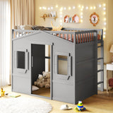 House Loft Bed With Ladder - Furniture Home Direct