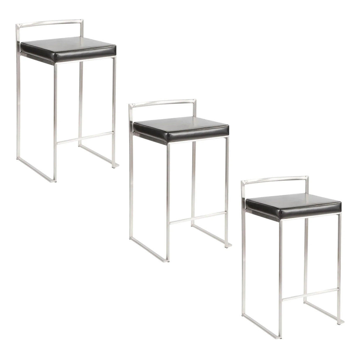 Fuji - Elegant Design Contemporary Stackable Counter Stool - Furniture Home Direct