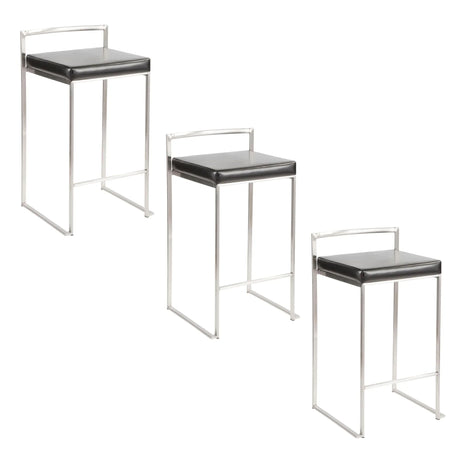 Fuji - Elegant Design Contemporary Stackable Counter Stool - Furniture Home Direct
