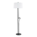 Shadow Contemporary Floor Lamp - Black / White - Furniture Home Direct