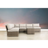 Comfortable Modern Patio Rattan Sectional Set With Cushions - Furniture Home Direct