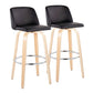 Toriano - Contemporary Fixed Height Barstool & Swivel With Round Footrest (Set of 2) - Furniture Home Direct