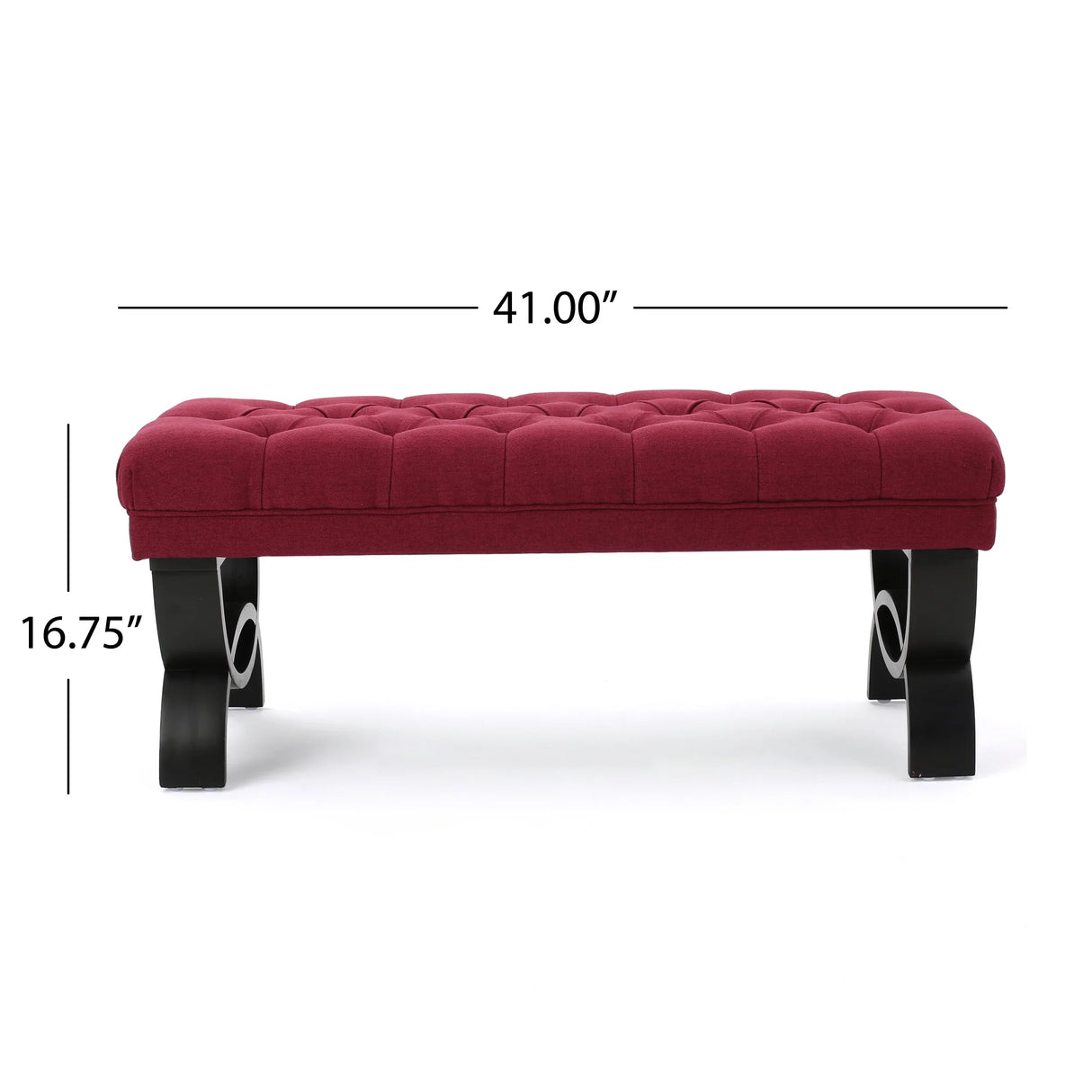 HILTON Bench with Button-Tufted Diamond Stitching - Furniture Home Direct