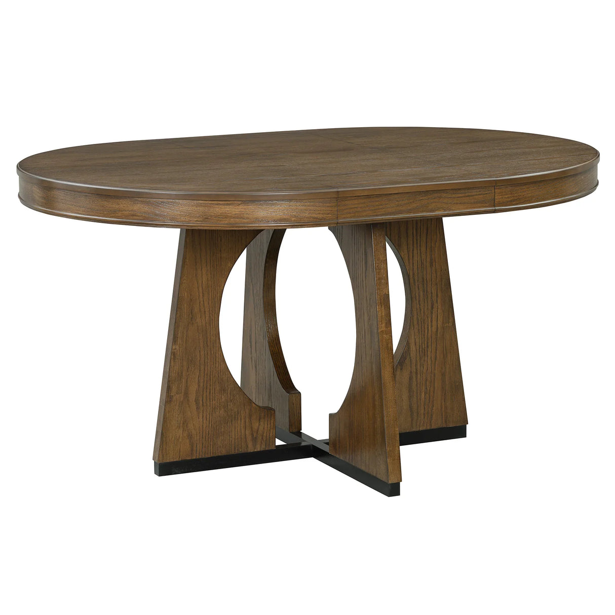 Dining Set Round Table With Four Upholstered Chairs Walnut - Furniture Home Direct