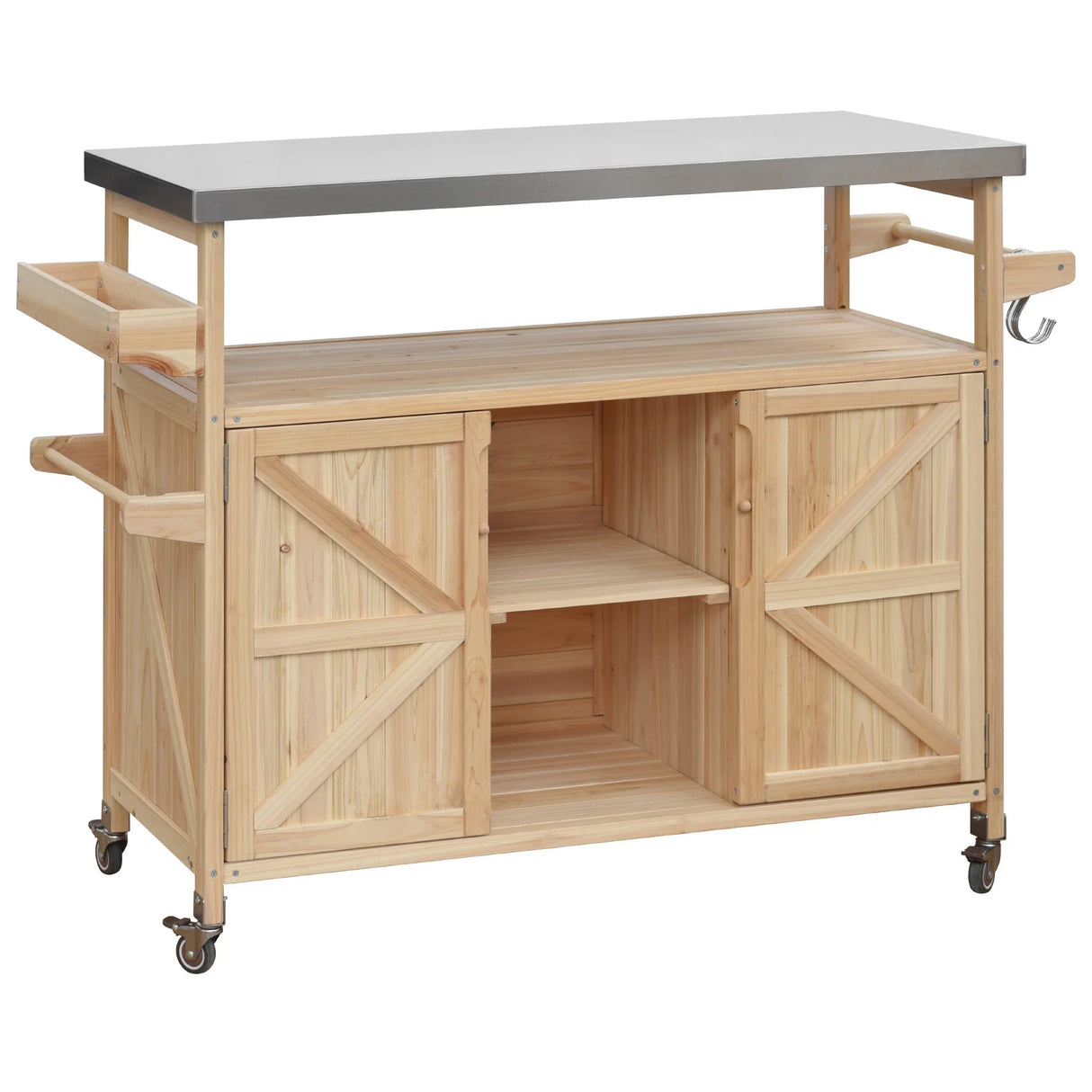 K&K Outdoor Kitchen Island & Storage Cabinet - Furniture Home Direct