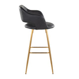 Margarite - Contemporary Fixed Height Barstool With Footrest (Set of 2) With Square - Furniture Home Direct
