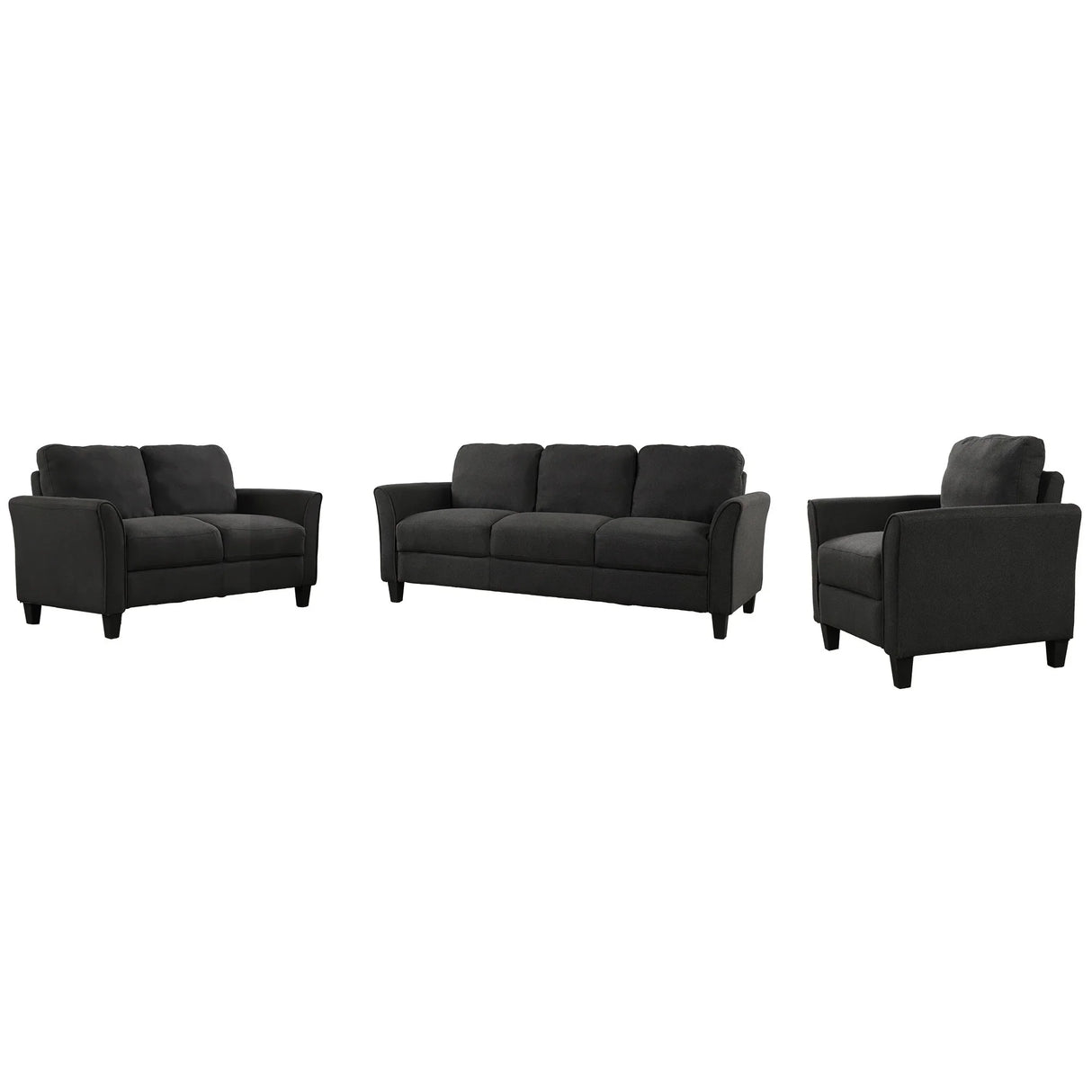 3 PC Living Room Set With Sofa, Love Seat and Chair - Furniture Home Direct