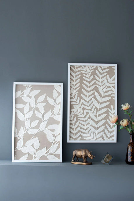 Shadow Box Wall Decor (Set of 2) - White - Furniture Home Direct