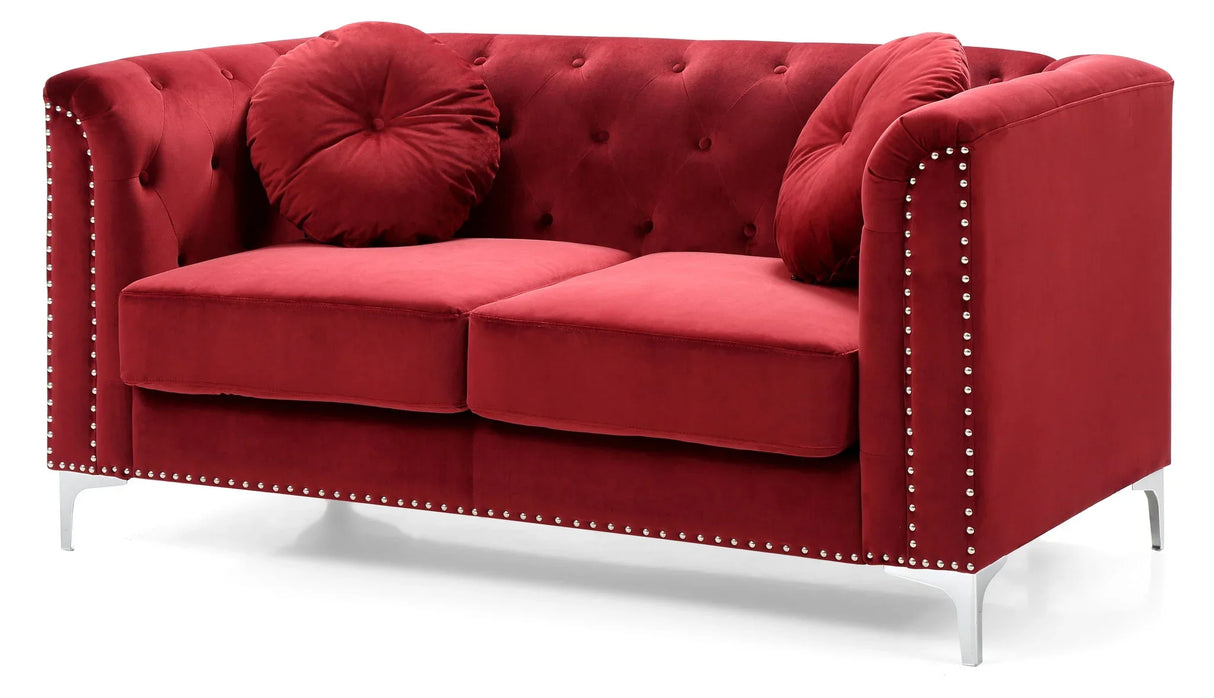 Stylish Sloped Arm Loveseat - Furniture Home Direct