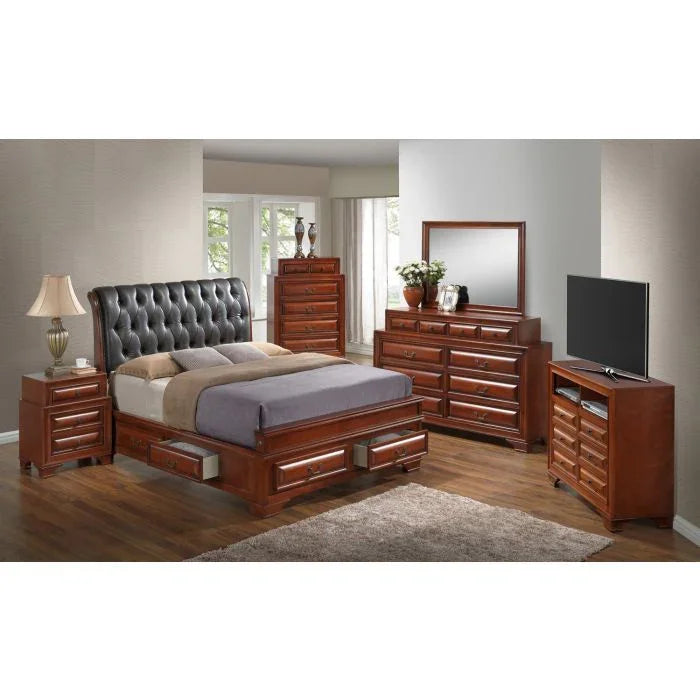 Storage Bed Elegant Transitional - Furniture Home Direct