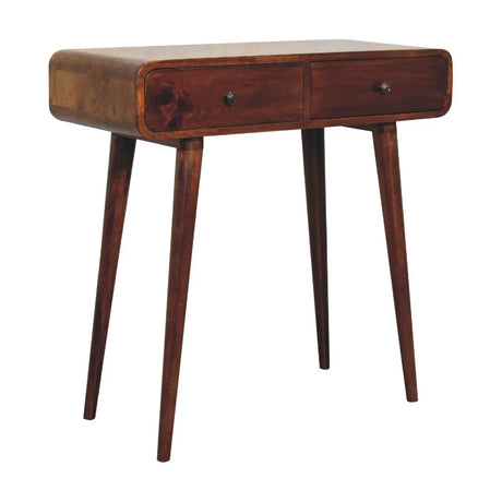 Curved Hallway Table - Chestnut - Furniture Home Direct