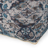 Anita - Square Pouf Ottoman And Floor Cushion - Blue - Furniture Home Direct
