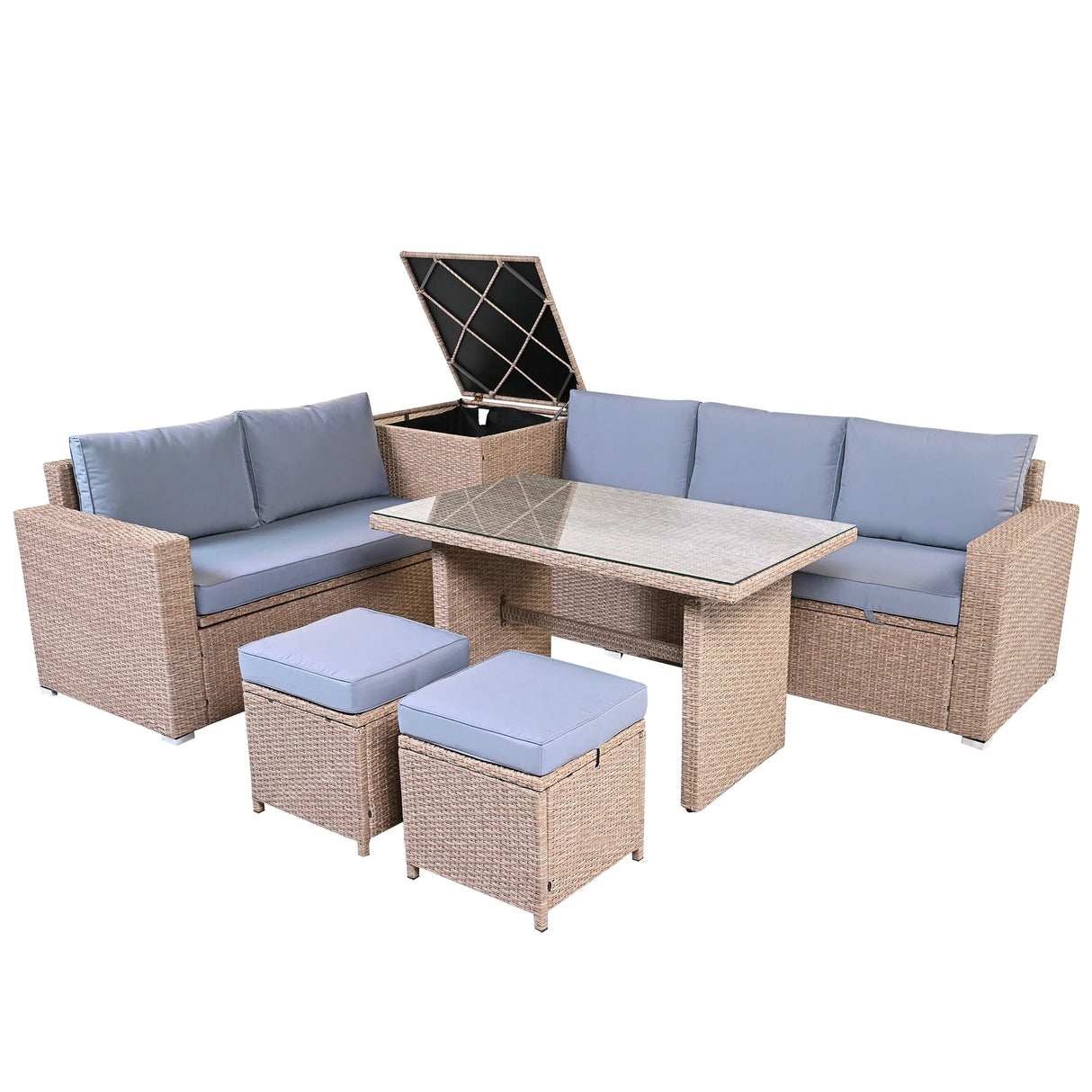Outdoor 6-Piece Sectional Set - Furniture Home Direct