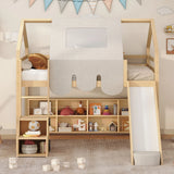 Loft Bed With House Shaped Frame And Tent - Furniture Home Direct