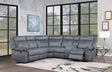 Reclining Sectional Sofa With USB Port Console Gray - Furniture Home Direct