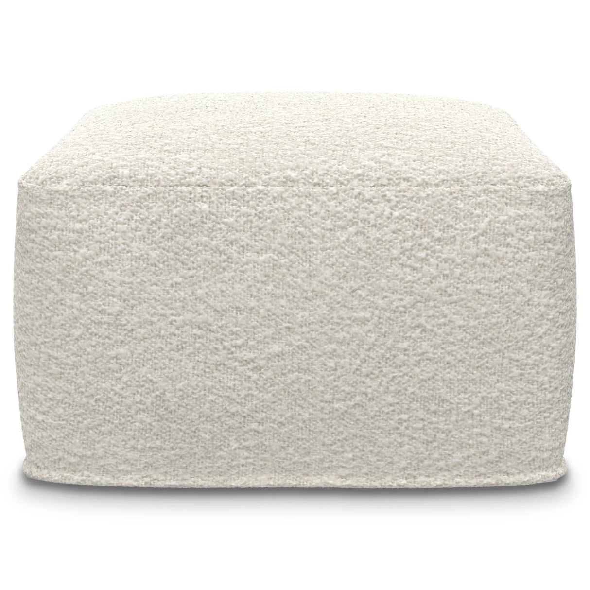 Chantal - Square Pouf - Ivory - Furniture Home Direct