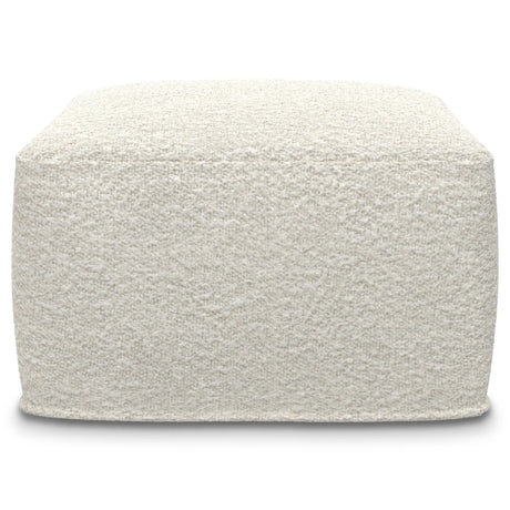 Chantal - Square Pouf - Ivory - Furniture Home Direct