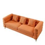 2 PC Living Room Set ( 2 Sofas) - Orange - Furniture Home Direct