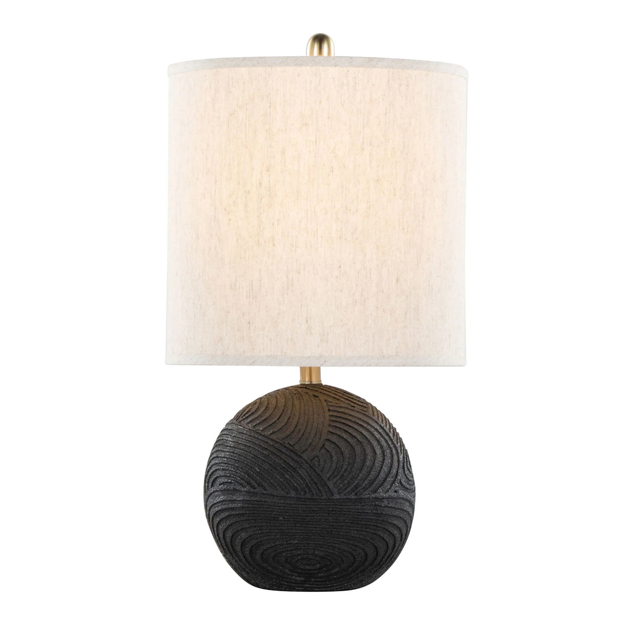 Kona - Contemporary Table Lamp (Set of 2) - Matte Black / Natural - Furniture Home Direct