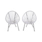Modern Egg Shaped String Chairs (Set of 2) - Furniture Home Direct