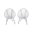 Modern Egg Shaped String Chairs (Set of 2) - Furniture Home Direct