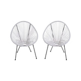 Modern Egg Shaped String Chairs (Set of 2) - Furniture Home Direct