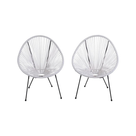 Modern Egg Shaped String Chairs (Set of 2) - Furniture Home Direct
