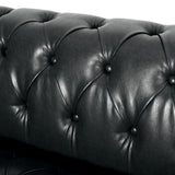 Modern PU Leather Sofa - Black - Furniture Home Direct