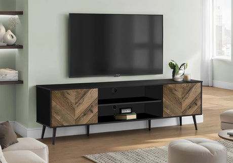TV Stand, Console, Media Entertainment Center, Storage Cabinet, Modern Design - Black - Furniture Home Direct