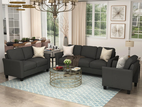 3 PC Living Room Set With Sofa, Love Seat and Chair - Furniture Home Direct