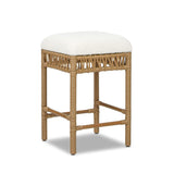 Lucia - Backless Upholstered Counter Stool With Frame - Ivory White - Furniture Home Direct