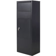 Large Package Delivery Parcel Mail Drop Box With Lockable Storage Compartment Heavy Duty Weatherproof For Express Mail Delivery For Home & Business Use - Black - Furniture Home Direct