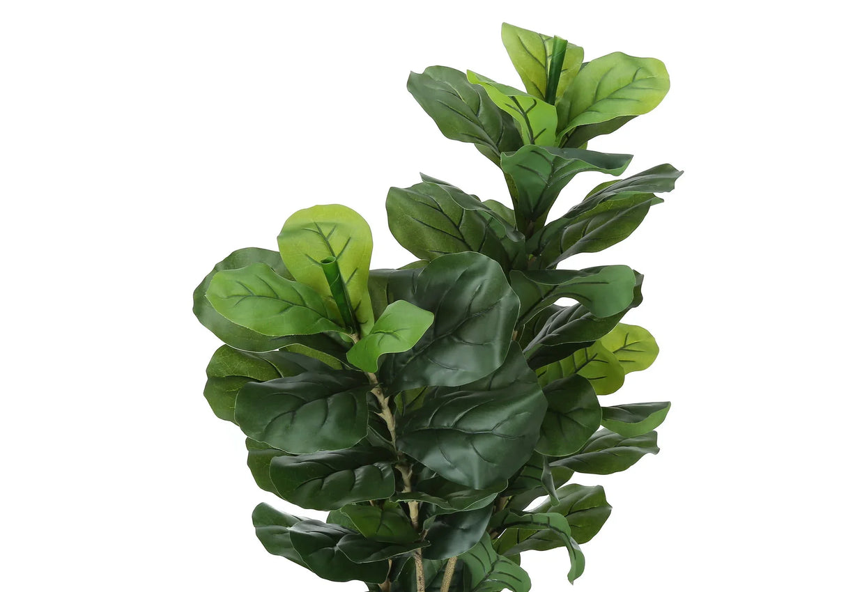 41" Tall, Artificial Plant, Fiddle Tree, Indoor, Faux, Fake, Floor, Greenery, Potted, Real Touch, Decorative - Green / Black - Furniture Home Direct
