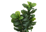 41" Tall, Artificial Plant, Fiddle Tree, Indoor, Faux, Fake, Floor, Greenery, Potted, Real Touch, Decorative - Green / Black - Furniture Home Direct