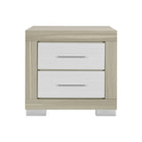 Elsa - 2 Toned Nightstand With Bar Handle And Spacious Drawers - Furniture Home Direct
