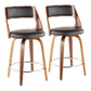 Cecina - Mid-Century Modern Fixed Height Counter Stool With Swivel And Round Footrest (Set of 2) - Furniture Home Direct