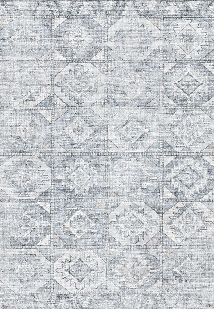 Toucan - Washable Non - Slip Area Rug - Silver - Furniture Home Direct