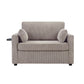 Sleeper Sofa With Foldable Mattress, USB Ports, Side Table & Storage Pocket - Furniture Home Direct