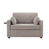 Sleeper Sofa With Foldable Mattress, USB Ports, Side Table & Storage Pocket - Furniture Home Direct