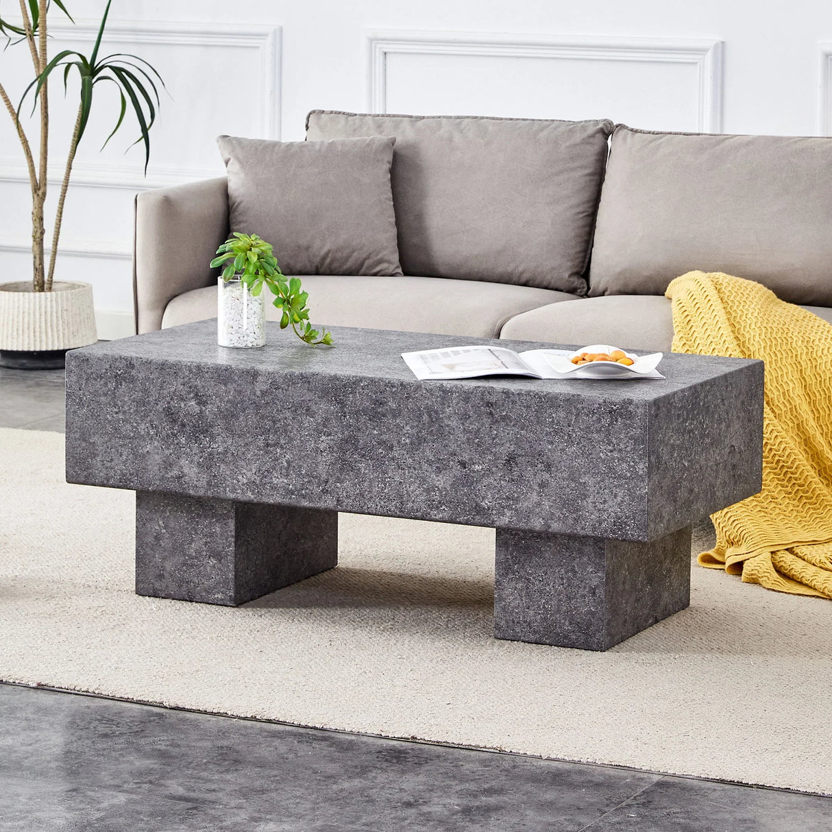 Modern Simple Marble Texture Coffee Table - Furniture Home Direct