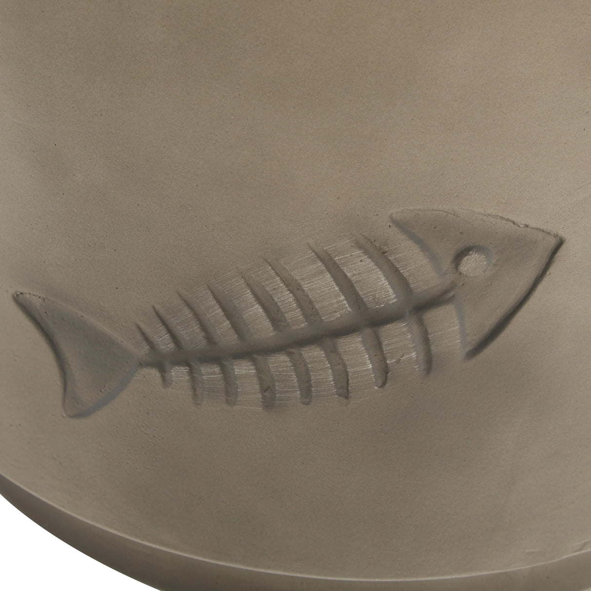 End Table With Fish Pattern Design Magnesium Oxide Gray - Furniture Home Direct