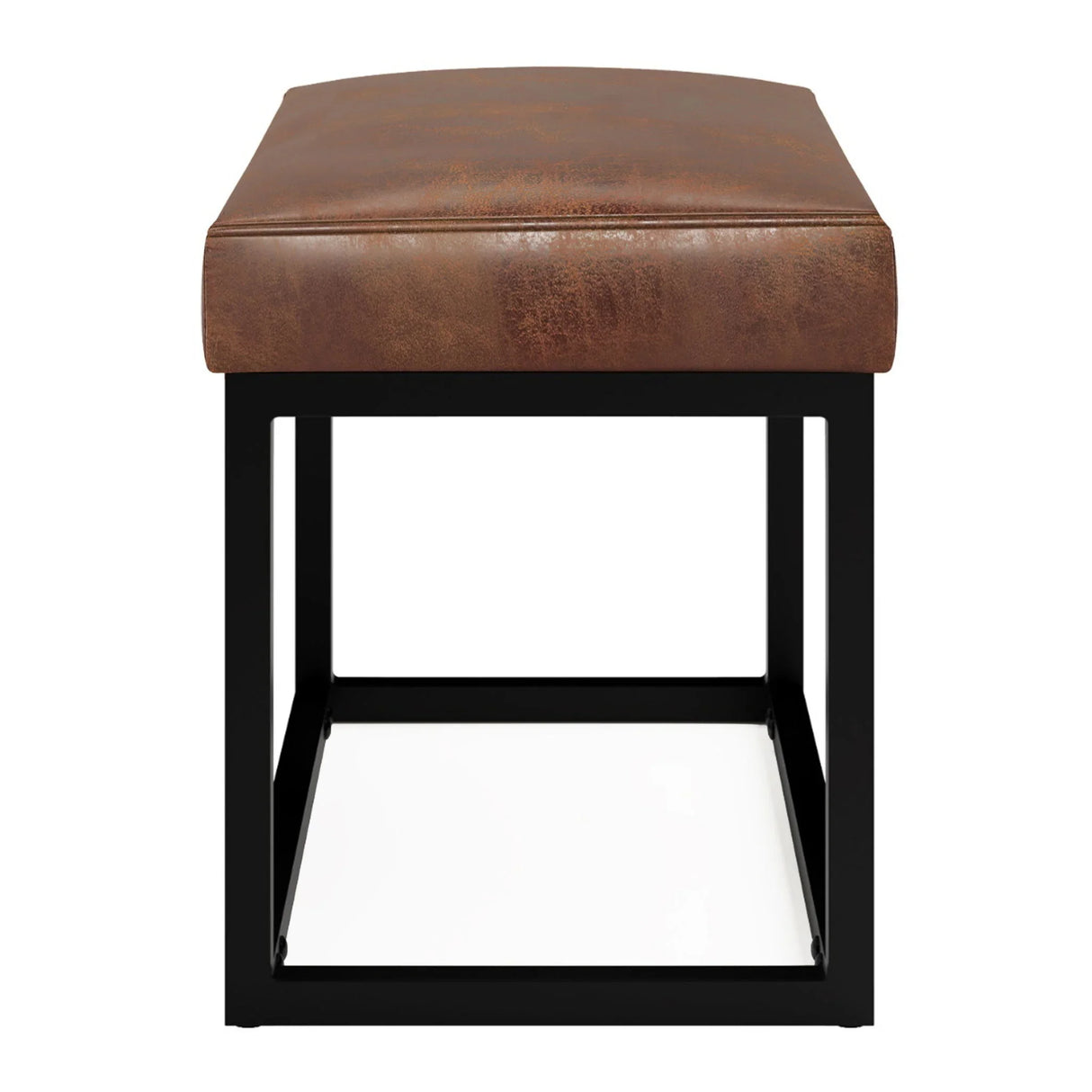 Reynolds - Small Bench - Distressed Saddle Brown - Furniture Home Direct