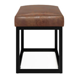 Reynolds - Small Bench - Distressed Saddle Brown - Furniture Home Direct