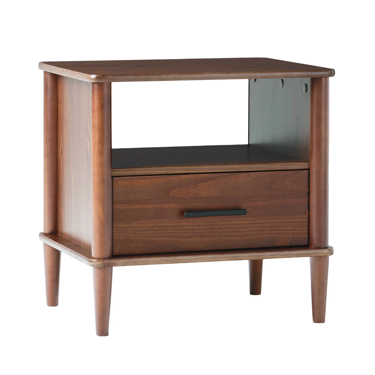Transitional Solid Wood Spindle Nightstand - Furniture Home Direct