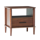 Transitional Solid Wood Spindle Nightstand - Furniture Home Direct