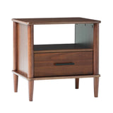 Transitional Solid Wood Spindle Nightstand - Furniture Home Direct