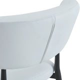 Dining Chairs Set Of 4 Modern Upholstered Metal Legs White - Furniture Home Direct