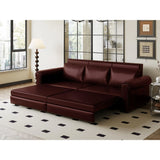 3 In 1 Convertible Sleeper Sofa With Nailhead Trim & Rolled Arm - Furniture Home Direct