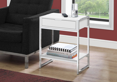 Accent Side Table, Storage Drawer, Spacious Tabletop - Furniture Home Direct