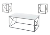 Table Set, Coffee, End, Side, Accent, Living Room, Contemporary, Modern (Set of 3) - White - Furniture Home Direct